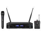 König K-700 E-Y Profesyonel 663-694Mhz 1 El + 1 Yaka 2 Kanal Uhf 2x50 Kablosuz Telsiz Mikrofon