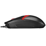 Everest SM-220 Usb Optik 3D siyah-kırmızı mouse