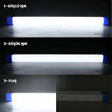 PowerMaster T530 32cm 40W Çubuk Portatif LED Işıldak Şarjlı Tüp Lamba 1200mAh