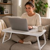 Sunup SN-29694 Katlanabilir Laptop Masası ve Yatak Koltuk Üzeri Tepsisi Beyaz 70x48cm