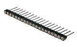 Socket, with machined contacts, 1-row (single row), L=7.43mm, pitch 2.54mm, number of contacts: 20
