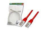 Digitus Patch Kablo, UTP, CAT. 5E, 1 metre, AWG 26/7, Kırmızı Renk, 3P sertifikalı