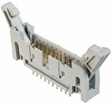PCB Başlığı, Mandalsız, gri, 180°, Sel. Altın, 50 Pin, aralık 2,54 x 2,54 mm