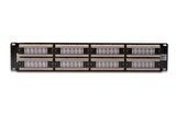 Digitus 19 Inch CAT 6 UTP Patch Panel, Zırhsız, 48 port RJ45, 8P8C, LSA, 2U Siyah renk RAL 9005