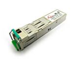 Gigabit İletişim için Small Form Pluggable (SFP) Modül, Single-Mode Fiber (SMF) ile kullanılır, 9/125 Mikron (10 km), ışık dalga boyu TX-1550/RX-1310nm, konnektör Duplex LC tip