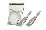 Digitus Patch Kablo, UTP, CAT. 5E, 1.5 metre, AWG 26/7, Gri Renk, 3P sertifikalı