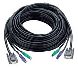 PS/2 KVM Kablosu, VGA Monitör 15 pin HDB Dişi, PS/2 Klavye 6 pin mini-DIN Erkek, PS/2 Mouse 6 pin mini-DIN Erkek  VGA Monitör 15 pin HDB Erkek, PS/2 Klavye 6 pin mini-DIN Erkek, PS/2 Mouse 6 pin mini-DIN Erkek, 10 metre 