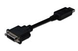 DisplayPort (DP)  DVI-I Adaptörü, Kablolu,  DP Erkek - DVI-I (24+5) Dişi, 0.15 metre, kilit mekanizmalı, DP 1.2 uyumlu UL,  siyah renk