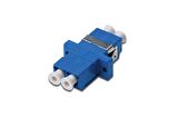 Digitus LC / LC Duplex Coupler, Mavi renk, seramik sleeve, plastik gövde, singlemode, sabitlemek için vida dahil