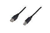 USB 2.0 Bağlantı Kablosu, USB A Erkek - USB B Erkek, 3 metre, AWG 28, UL, siyah renk