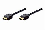 Digitus HDMI High Speed with Ethernet Bağlantı Kablosu (HDMI 1.3), Full HD, 1080p, HDMI Tip A Erkek - HDMI Tip A Erkek, 5 metre, çift kat zırhlı, altın kaplama, siyah renk