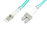 Beek LC-SC Fiber Optik Patch Kablo, Multimode OM 3 50/125 Duplex, 3.0mm, LSZH, 10 metre