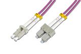 Beek LC-SC Fiber Optik Patch Kablo, Multimode OM 4 50/125 Duplex, 3.0mm, LSZH, 2 metre
