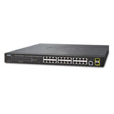 Yönetilebilir Gigabit Switch (Managed Gigabit Switch)
24-port 10/100/1000Base-T
2 x 100/1000BASE-X mini-GBIC/SFP yuva
1 x Konsol port
Reset düğmesi (sistem fabrika ayarlarına dönmek için)