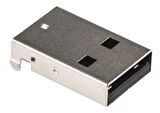 Dik Açılı SMT Tipi A USB Dişi Konnektör  (Right Angle SMT Type A USB Connector Plug)