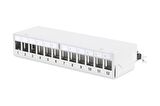 Digitus 12 port Modüler Masaüstü Tip Patch Panel, Zırhlı (Shielded), LSA, RAL 7035, açık gri renk