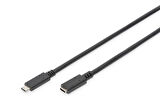 Digitus USB Tip C Gen2 Uzatma Kablosu, Tip-C Erkek  Tip-C Dişi, 0.7 metre, Gen2, 5A, 10GB, 3.1 Versiyon, siyah renk
Digitus USB Type-C Gen2 Extension Cable, Type-C Male to Type-C Female, 0.7m, Gen2, 5A, 10GB, 3.1 Version, black