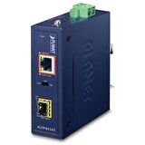 Industrial Compact 100/1000BASE-X to 10/100/1000BASE-T 802.3at PoE+ Media Converter