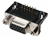 D-Sub, right-angled, high-Density, for PCB mounting, 15 - 62-contacts