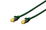 Digitus CAT 6A S-FTP Patch Kablosu, LSZH, Cu, AWG 26/7, 0.25 metre, yeşil renk