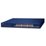 L3 Stack Edilebilir Yönetilebilir Switch (L3 Stackable Managed Switch)
24-Port 10/100/1000T 802.3at PoE +
4-Port 10G SFP+