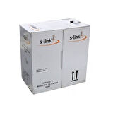 S-LINK SL-CAT608 305MT 6MM 24AWG CAT6 KABLO GRİ