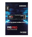 2TB SAMSUNG 990 PRO 7450/6900MB/s M.2 NVMe MZ-V9P2T0BW (Resmi Distribütör Garantili)