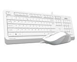 A4 TECH F1010 Q USB BEYAZ TR MM KLAVYE+OPT MOUSE