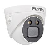 PLATO PL-22996 5MP COLOR VU MİKROFONLU 3.6 MM 2 ATOM LED PLASTİK KASA AHD DOME KAMERA
