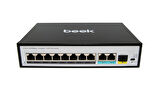Beek Yönetilemeyen PoE+ Switch
8 x 10/100BASE-T IEEE802.3af/at PoE+ port (Port başına 30.8 watt) (PoE Güç Bütçesi maks. 120 Watt)
2 x 10/100/1000BASE-T port (combo)
1 x 1000 Base-X SFP yuva (combo)
4KV ESD