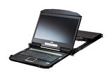 4-Port USB HDMI Çoklu Ekran Destekleyen ve Çift Ray Üzerinde Hareket Edebilen Geniş Ekran  Türkçe Klavyeli LCD KVM Switch
4-Port USB HDMI Multi-View Dual Rail WideScreen  Turkish Keyboard LCD KVM Switch