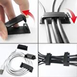 Yapışkanlı Kablo Düzenleyici Klips 4lü Set