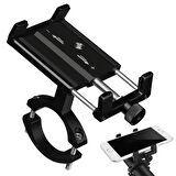 POWERWAY MT15 MOTOSİKLET BİSİKLET SCOOTER İÇİN DAYANIKLI GİDON UYUMLU CNC ALÜMİNYUM TELEFON TUTUCU