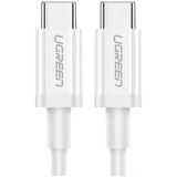 UGREEN USB-C 60W 3A QC PD HIZLI ŞARJ KABLOSU 1 MT BEYAZ 60520