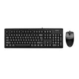 A4 TECH KM-72620D USB Q Trk Optic Mouse Siyah Multimedya Klavye - Mouse Set