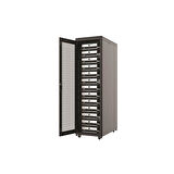AGER 26U 600x800mm Dikili Tip Siyah Kabinet Vega AG-VB26U6080S1 Cam Kapak