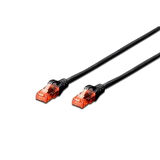 DIGITUS 1m CAT6 Utp DK-1617-010/BL Siyah Patch Kablo