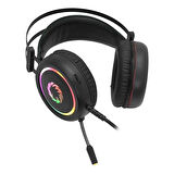 GAMEMAX HG3500 Stereo USB Led Aydınlatma Siyah Gaming Mikrofonlu Kulaklık