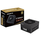 GIGABYTE 750W 80  GOLD GP-P750GM 13.5cm Fanlı Tam Modüler Power Supply Japon Kapasitör