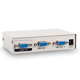 S-LINK 2port MSV-1215 2x 15pin DSub 1920x1440 150mhz Vga,Video Splitter