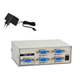S-LINK 4port MSV-1415 2x 15pin DSub 1920x1440 150mhz Vga,Video Splitter