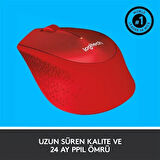 Logıtech M330 Sessiz Kablosuz Mouse-Kırmızı 910-004911