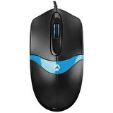 Everest SM-220 Usb Siyah/Mavi 1200dpi 3D Optik Kablolu Mouse