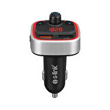 S-link SL-BT401 RGB Bluetooth V5.0 Led Ekran Tf Kart 64G(Max) Çift USB QC3.0+5V/2.4A Hızlı Şarjlı Fm Transmitter