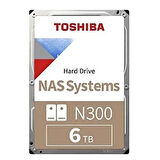 TOSHIBA 3.5" 6TB N300 HDWG460UZSVA 7200 RPM 256MB SATA-3 NAS Diski