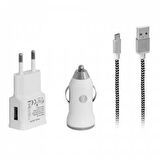 Frısby Fa-7540Mu Androıd Data Kablo+Adaptör+Araç Şarj Kiti