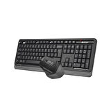 A4 TECH FG1035 Kablosuz Q Trk Optic Mouse Siyah/Gri Multimedya Klavye - Mouse Set