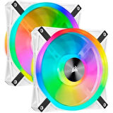 CORSAIR QL140-2 CO-9050106-Ww 14CM RGB KASA FANI+KONTROL ÜNİTELİ 2-Lİ PAKET BEYAZ