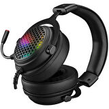 Rampage MAJESTY Siyah RGB Led 7.1 Surround Sound System Gaming Mikrofonlu Oyuncu Kulaklığı