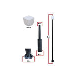 Trk 3 Metre 89X51x2mm  (+Trk-154 Küp İle Birlikte) Kamera Direk 7016 Düz Mat Antrasit Fırın Boyalı
